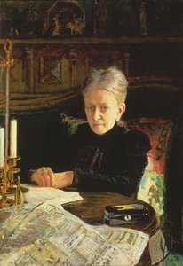 Elena Osipovna Likhacheva（1836-1904）作家兼社会活動家の肖像、1892年